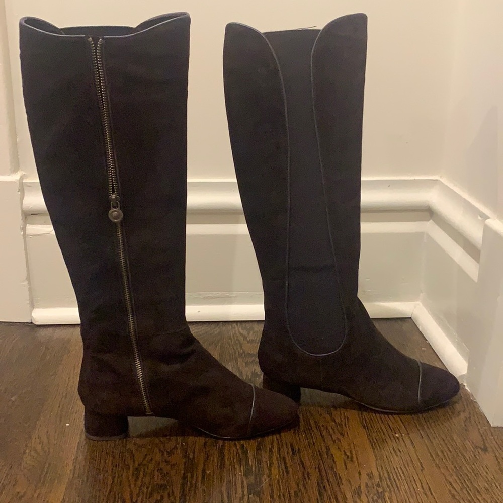 NWOT Vero Cuoio chocolate brown real suede boots sz. 8.5